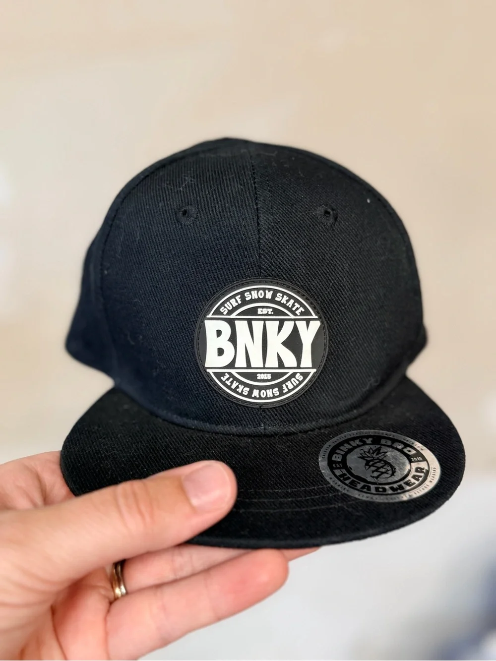 BinkyBro BNKY Black Infant Snapback Hat | Surf Snow Skate | Adjustable Flat Brim